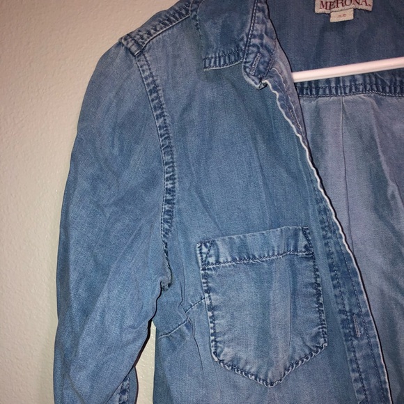 Jean Button up Top - Picture 3 of 3